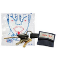 CPR Barrier Key Ring w/ Disposable Mask